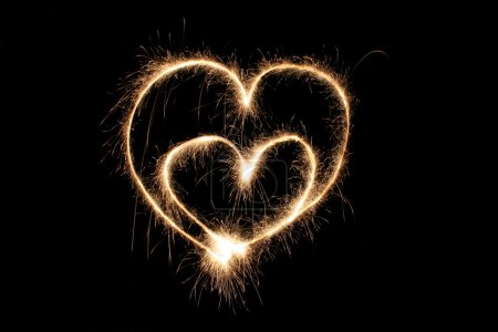 Two hearts sparkler