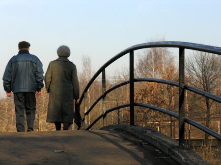 Retirees on bridge