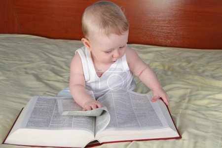 Baby with book