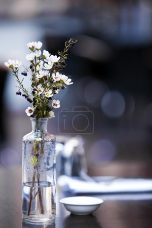 Flowers on Cafe Table