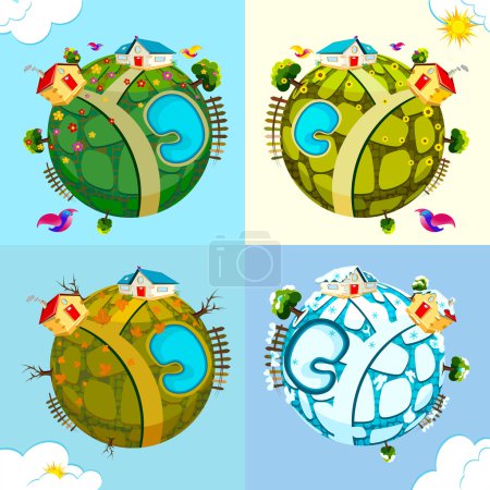 Earth in different Season
