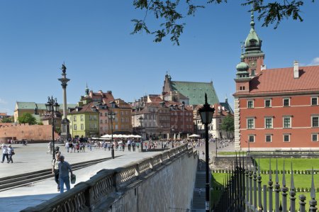 Panoramic view of Royal castle in Warsaw