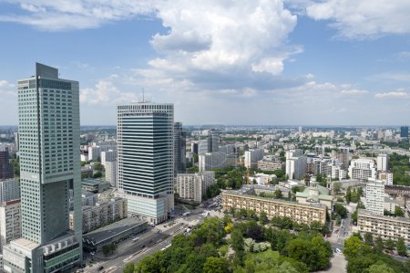 Panorama of Warsaw City