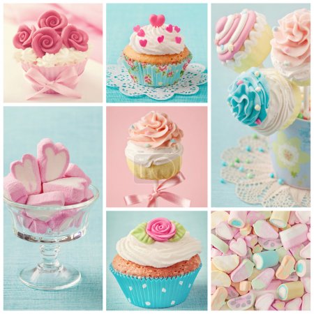 Pastel colored sweets