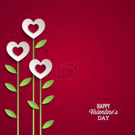 Valentine's day background with flowers.