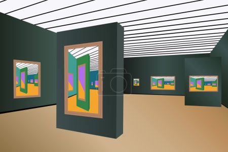 Art gallery vector
