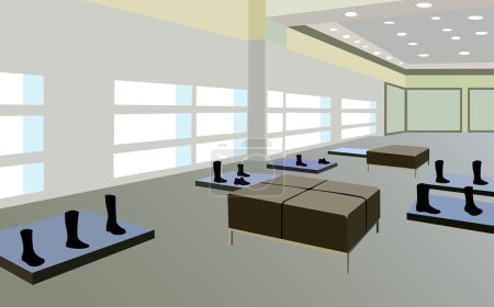 Shop interior vector