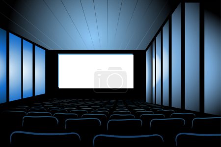 Cinema interior vector