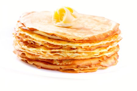 Pancakes stack isolated on White