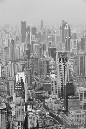 Shanghai in black and white
