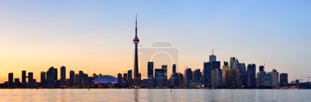 Toronto silhouette panorama