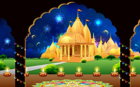 Temple in Diwali Night