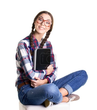 teen girl with notebook
