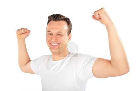 Man shows musculature