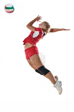 Girl playing volleyball game