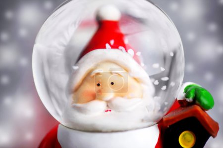 Santa Claus in the snow globe