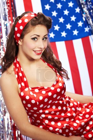 Sexy Patriotic American Girl