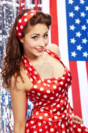 Sexy Patriotic American Girl