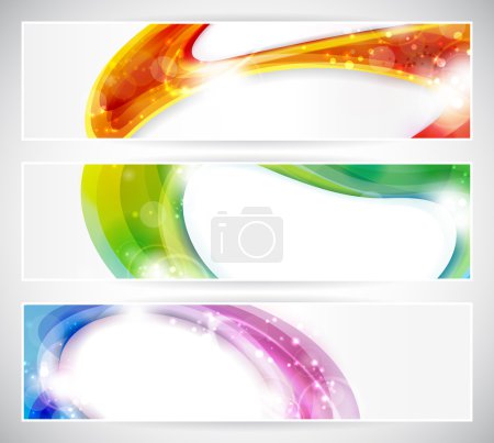 Abstract colorful vecter header set