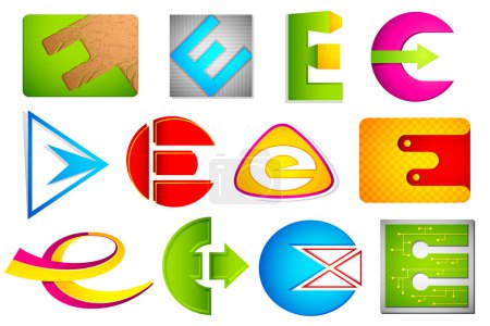 Different Icon with alphabet E