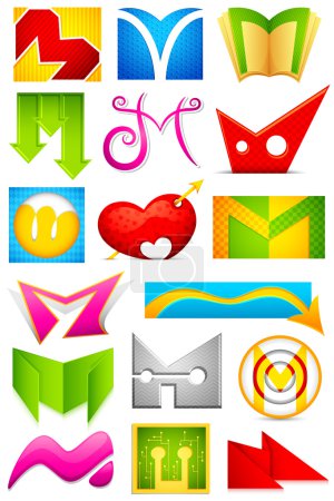 Different Icon with alphabet M