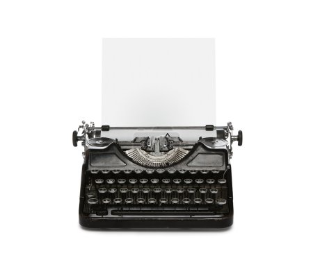 Retro typewriter with copy space