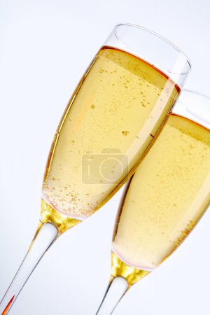 Glasses with champagne