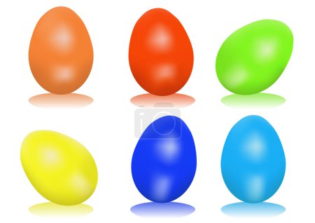 Collection of colorful easter-eggs