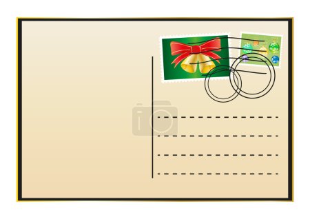 Envelope with Christmas stamps