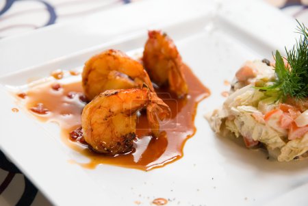 Close up of Shrimps gourmet foods