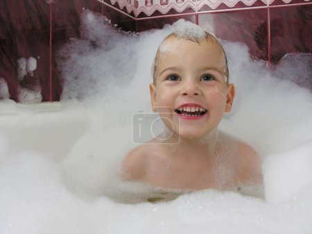 Smile boy in bath