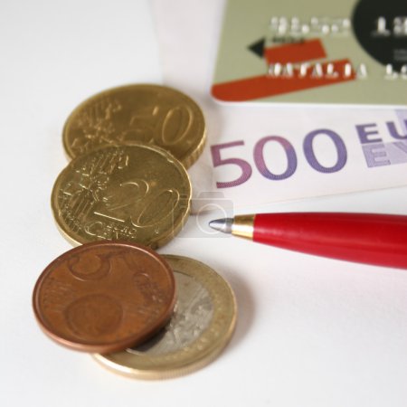 Credit card euro coin