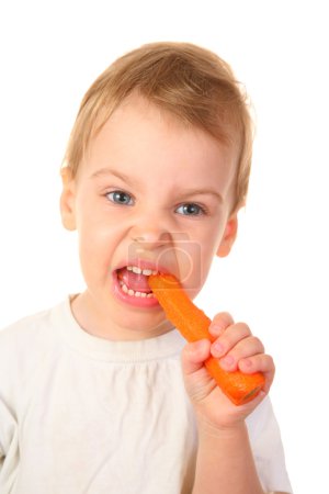 Baby with carrot