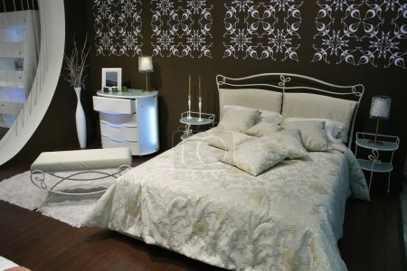 White brown bedroom