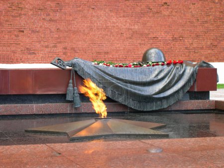 Grave of Unknown soldier of Second World War. Kremlin wall. Moscow.