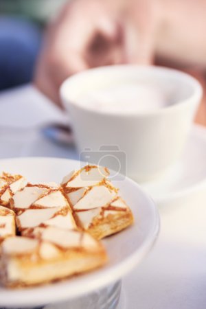 Delicious cake and coffee