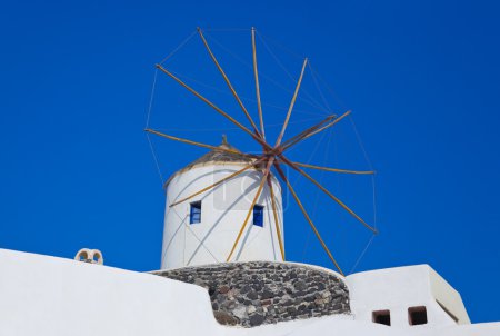 Santorini windmill, Oia, Greece - vacation background