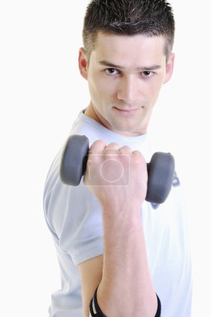 Man fitness isolated