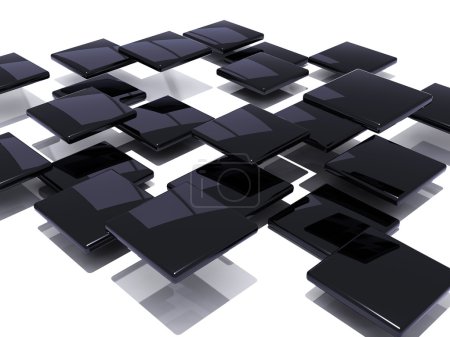 Abstract black tiles