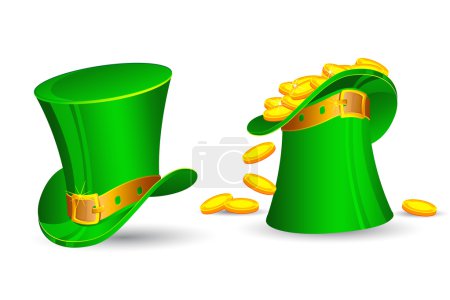 Saint Patrick's Hat filled with Gold Coins