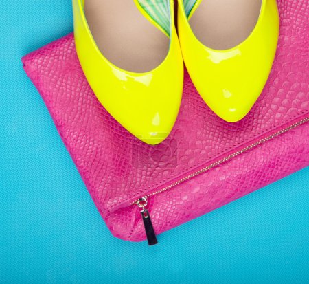 Neon high heels