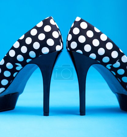 Dotted high heels shoes