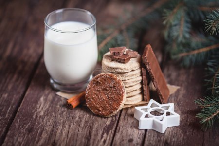 Cookies and milk for Santa Claus