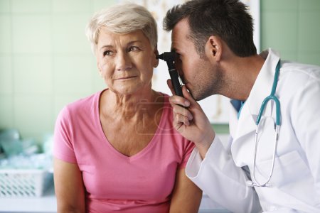 Doctor takes care about patient