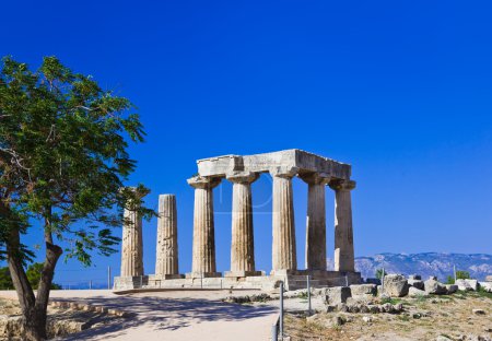 Ruins of temple in Corinth, Greece