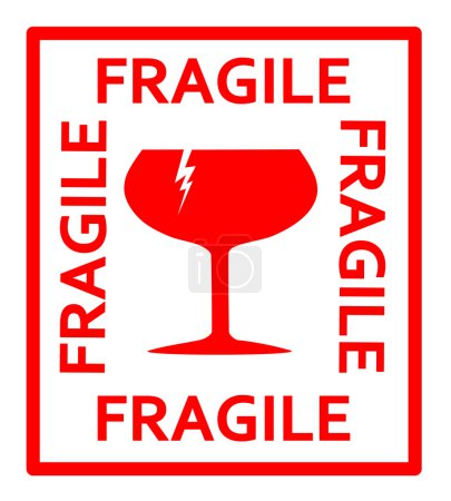 Fragile sign vector