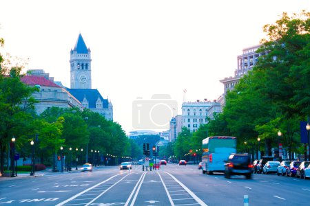 Pennsylvania Avenue sunset in Washington DC