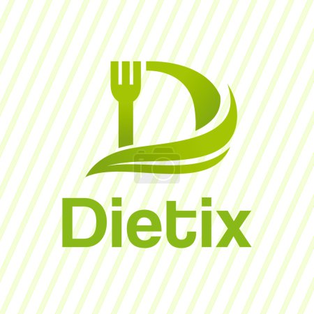 Letter D creative diet logo.