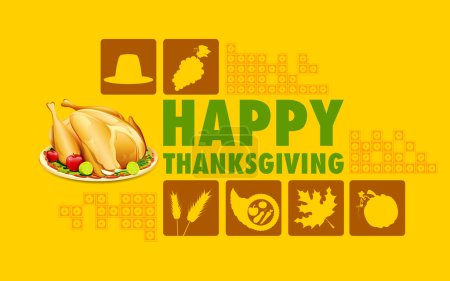 Happy Thanksgiving collage background