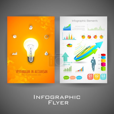 Business infographic flyer for presentation